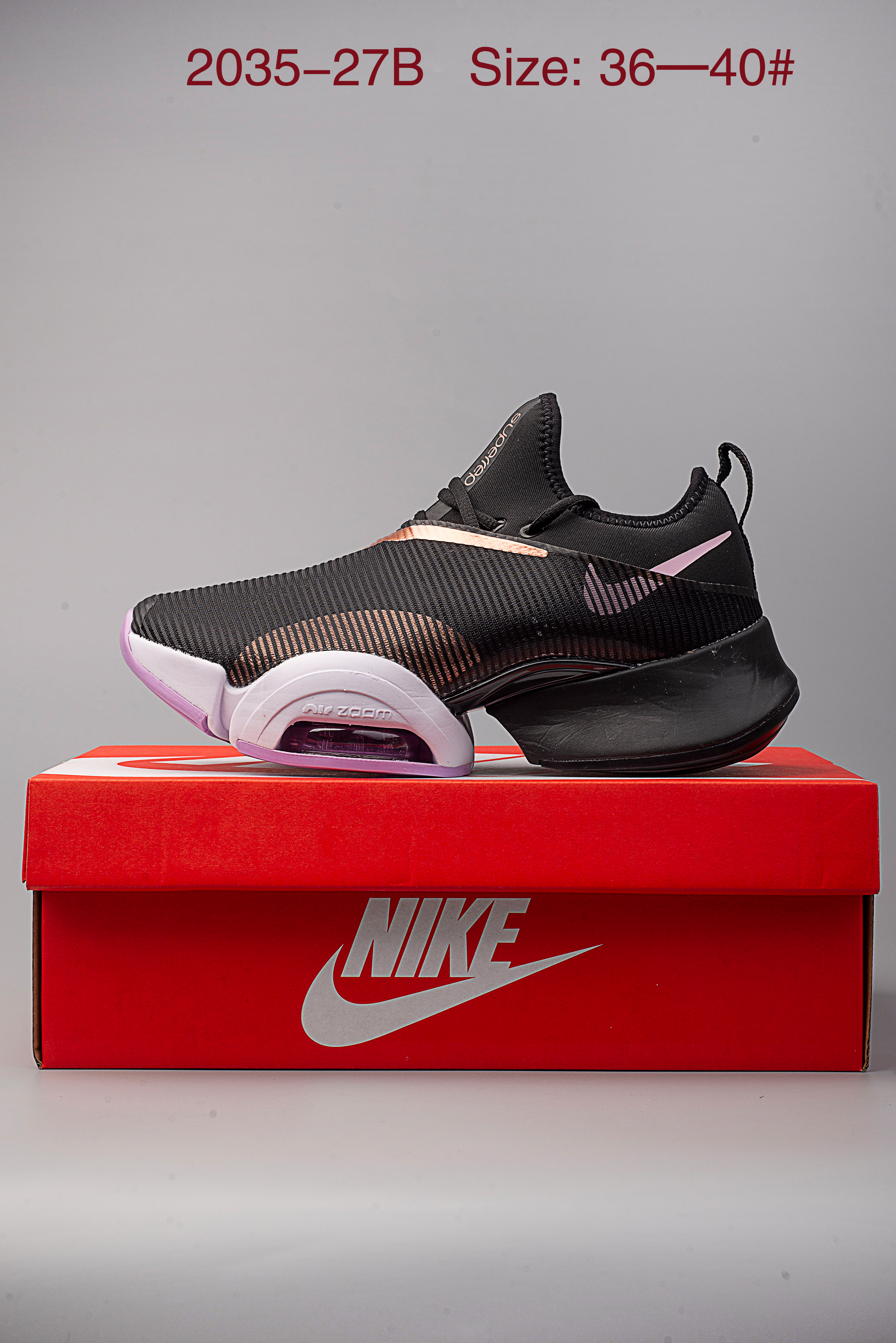 Women Nike AIR ZOOM SUPERREP Black Gold Shoes - Click Image to Close